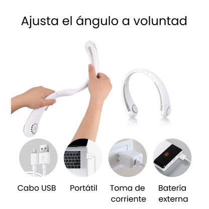 Aire Acondicionado de Cuello + Mini Ventilador Portátil