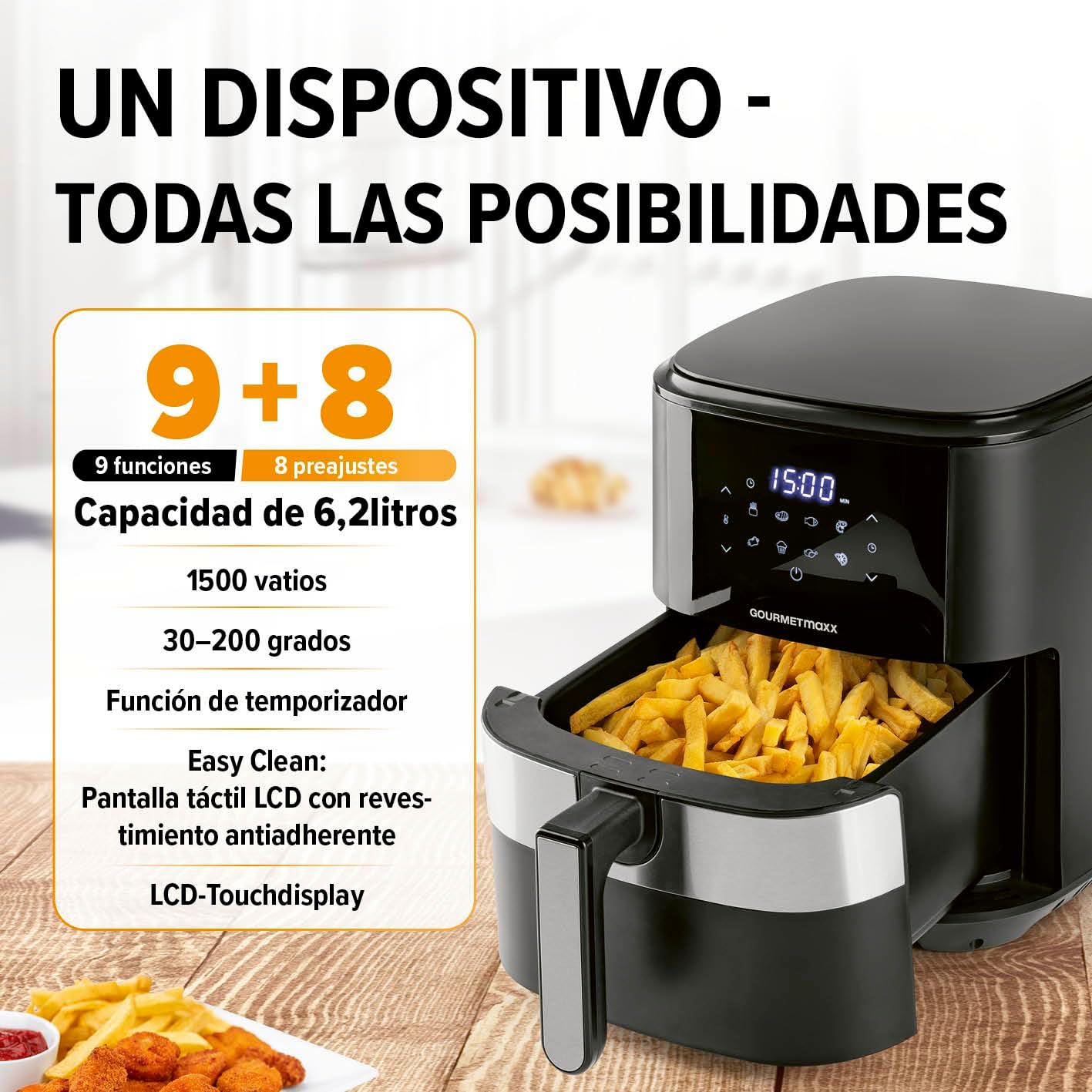Freidora de Aire Digital XL Gourmet TM