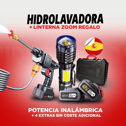 Hidrolavadora DOBLE Bateria Inalámbrica + Linterna Gratis
